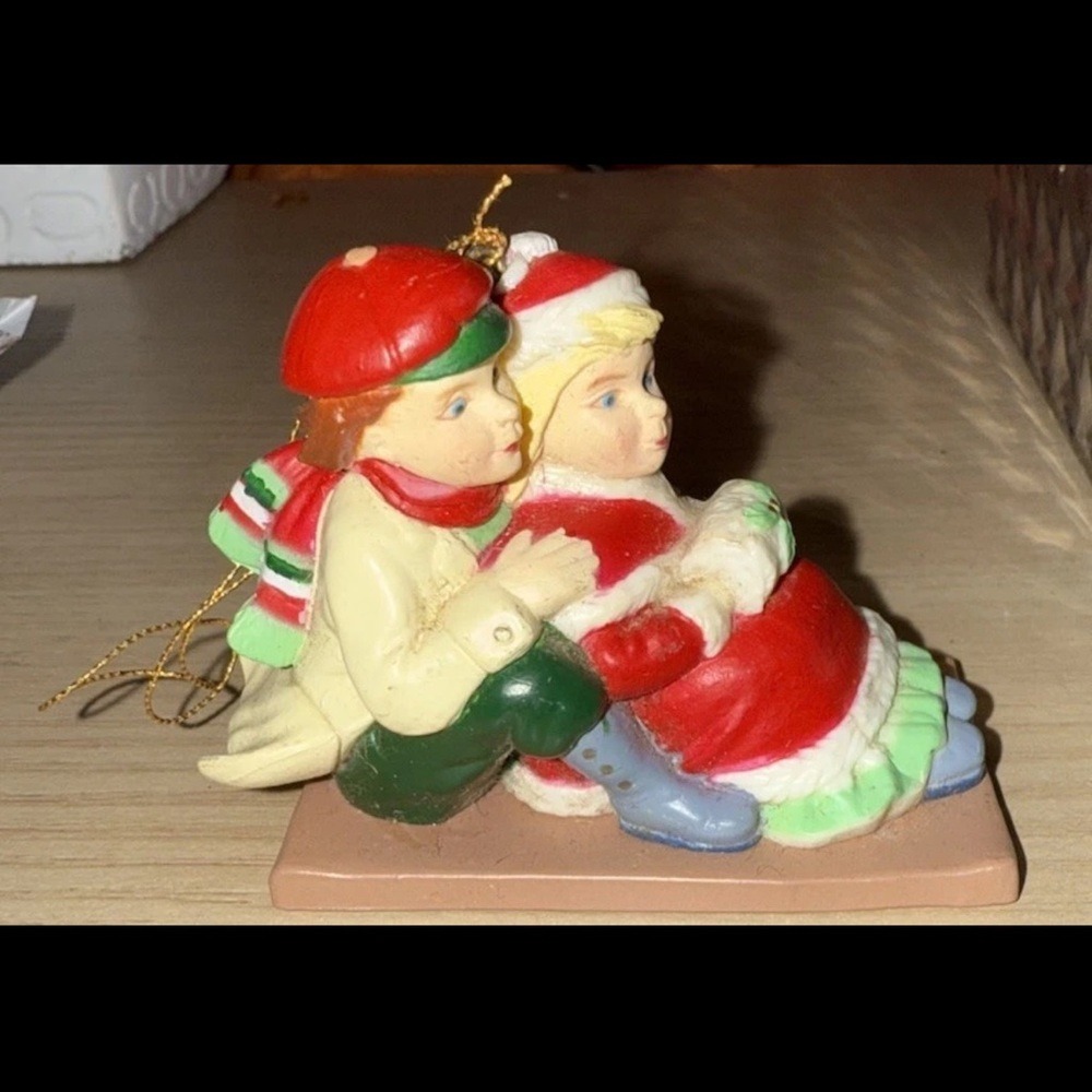 Kurt Adler Inc. Christmas Ornament Sledding Couple